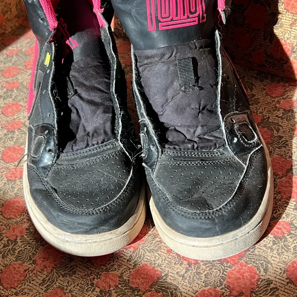 Nike Airforce Son of Force Mid Shoes Youth 4 Black & Pink Basketball Skate